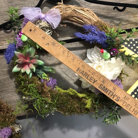 Straw spring wreaths 🍄 mushroom moss cottage core succulents bird - Picture 14 of 14